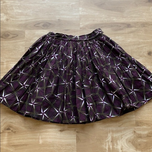 Dresses & Skirts - Purple Green Batik Star Print Cotton Mini Skirt
